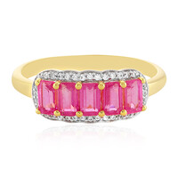 Bague en argent et Saphir rose de Madagascar
