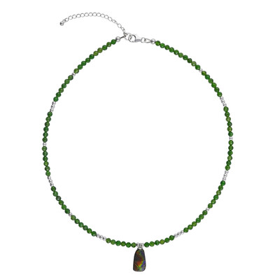 Collier en argent et Ammolite