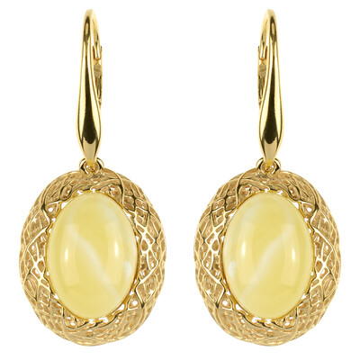 Boucles d'oreilles en argent et Ambre baltique (dagen)