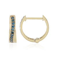 Boucles d'oreilles en or et Diamant bleu I1