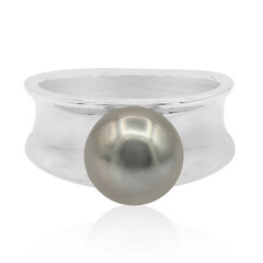 Bague en argent et Perle de culture de Tahiti (TPC)