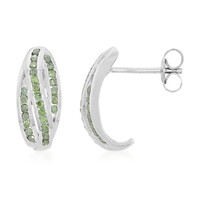 Boucles d'oreilles en argent et Diamant fantaisie