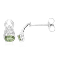 Boucles d'oreilles en argent et Saphir du Mozambique