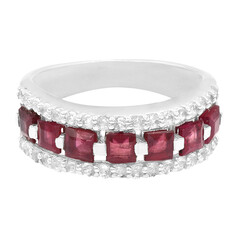 Bague en argent et Rubis
