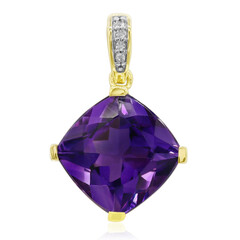 Pendentif en or et Améthyste d'Uruguay