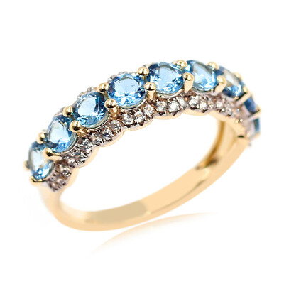 Bague en or et Aigue-marine Ofiki