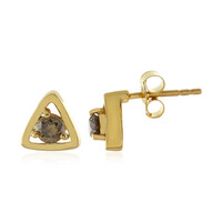 Boucles d'oreilles en argent et Diamant champagne I3
