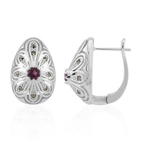 Boucles d'oreilles en argent et Grenat Rhodolite (Annette classic)