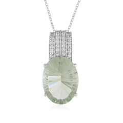 Collier en argent et Améthyste verte