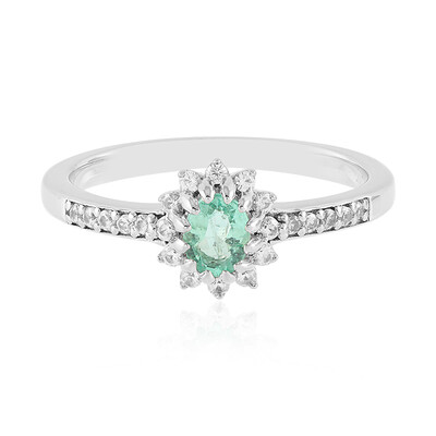 Bague en argent et Emeraude de Colombie