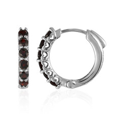 Boucles d'oreilles en argent et Grenat