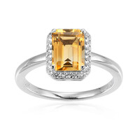 Bague en argent et Citrine