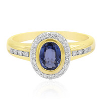 Bague en or et Saphir de Ceylan