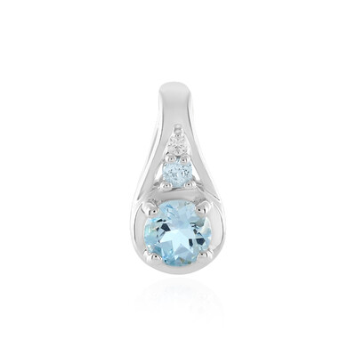 Pendentif en argent et Topaze bleu Suisse