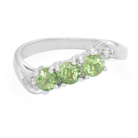 Bague en argent et Apatite de Russie