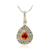 Collier en argent et Opale de Feu du Mexique (Dallas Prince Designs)