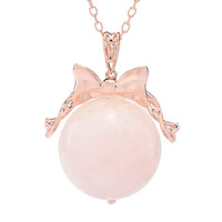 Collier en argent et Quartz rose (Gems en Vogue)