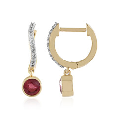 Boucles d'oreilles en argent et Rubis de Madagascar