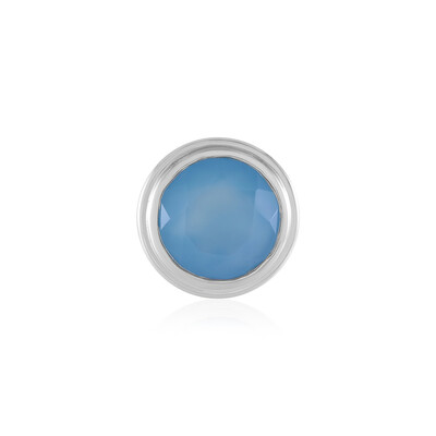 Pendentif en argent et Calcédoine bleue (MONOSONO COLLECTION)