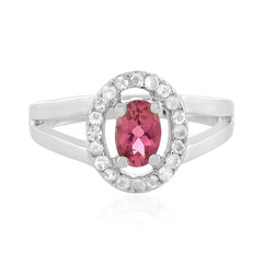 Bague en argent et Tourmaline rose