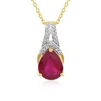 Collier en argent et Rubis de Madagascar