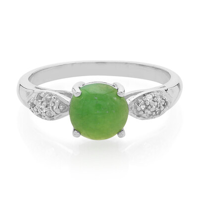 Bague en argent et Chrysoprase impériale