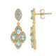 Boucles d'oreilles en argent et Apatite bleue