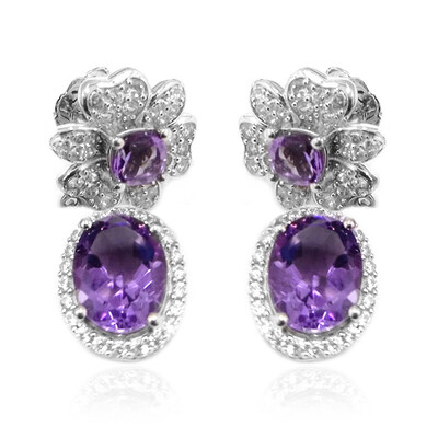 Boucles d'oreilles en argent et Améthyste (Dallas Prince Designs)