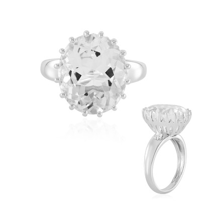 Bague en argent et Topaze blanche
