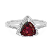 Bague en argent et Topaze Cerise