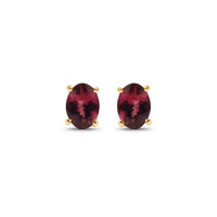 Boucles d'oreilles en or et Tourmaline rose