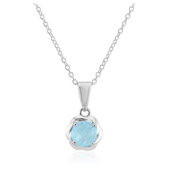 Collier en argent et Quartz bleu pastel