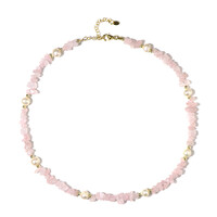Collier en argent et Quartz rose (Riya)