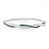 Bracelet en argent et Diamant bleu