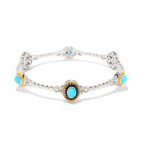 Bracelet en argent et Turquoise Sleeping Beauty (Dallas Prince Designs)