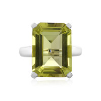 Bague en argent et Quartz citron