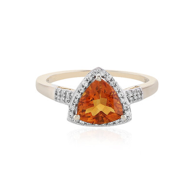 Bague en or et Citrine Madère