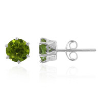 Boucles d'oreilles en argent et Péridot de Birmanie