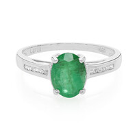 Bague en argent et Emeraude de Bahia