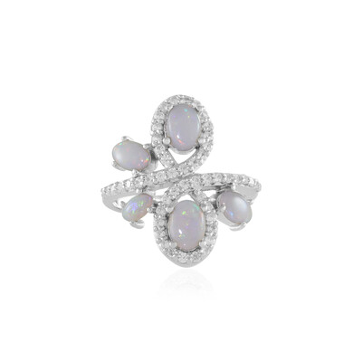 Bague en argent et Opale d'Australie