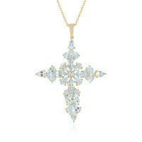Collier en argent et Topaze bleu ciel