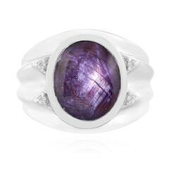 Bague en argent et Rubis étoilé de Channapatna