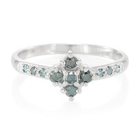Bague en argent et Diamant fantaisie