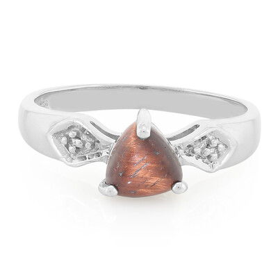 Bague en argent et Œil-de-tigre rouge