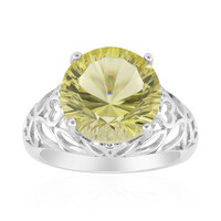Bague en argent et Citrine jaune citron