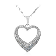 Collier en argent et Topaze bleu ciel