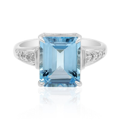 Bague en argent et Topaze bleu ciel