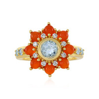 Bague en argent et Aigue-marine