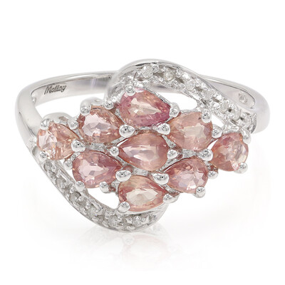 Bague en or et Saphir Padparadscha non chauffé