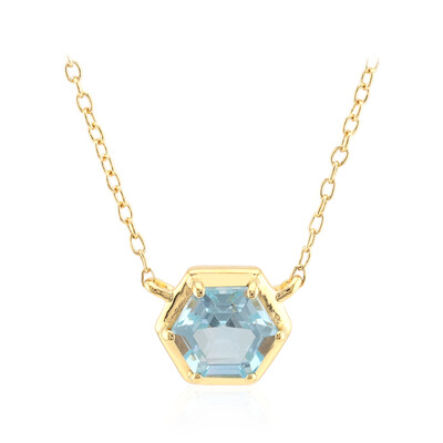 Collier en argent et Topaze bleu ciel